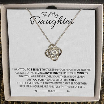 To My Daughter - Love Knot Necklace - Thegiftio UK
