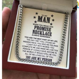 To My Man - You Are The Best Part Of My Life - Cuban Link Chain Necklace - Thegiftio UK
