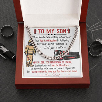 To My Son - Cuban Link Chain Necklace - Thegiftio UK