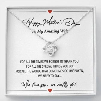 Amazing Wife Mother's Day Love Knot Necklace - Seseable