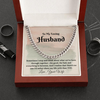Anniversary Gift To Husband - Cuban Link Chain Necklace - Thegiftio UK