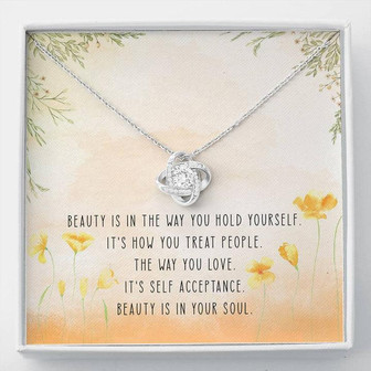 Beautiful Women - Beauty Is In Your Soul Mother's Day Love Knot Necklace - Thegiftio