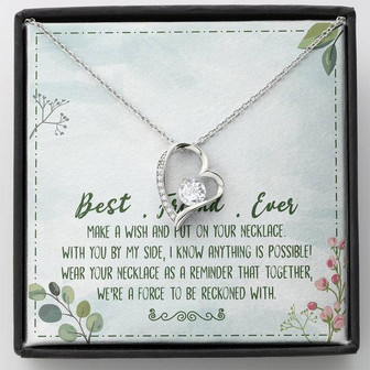 Best Friend Ever Forever Love Necklace Birthday Message Card - Thegiftio UK