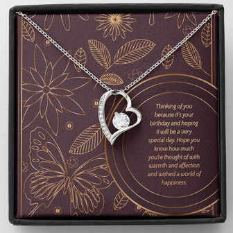 Birthday Edition Wishing You A World Of Happiness Mom! - Forever Love Necklace - Thegiftio UK