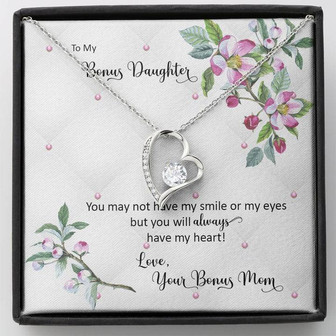 Bonus Daughter From Bonus Mom No Dna But You Have My Heart, Forever Love Necklace - Thegiftio UK