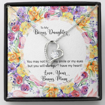 Bonus Daughter From Bonus Mom No Dna But You Have My Heart, Forever Love Necklace - Thegiftio UK