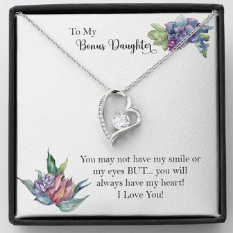 Bonus Daughter No Dna Shared But You Have My Heart, Forever Love Necklace - Thegiftio UK