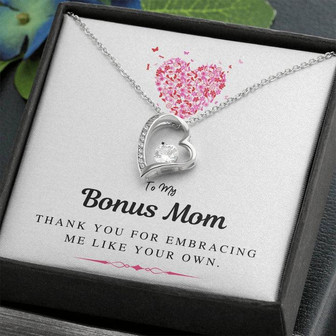 Bonus Mom - Forever Love Necklace , Step Mom Gift , Mother In Law Gift - Thegiftio