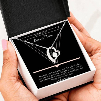 Bonus Mom, I'm So Grateful To Have You (Forever Love Necklace With Gift Box Message) - Thegiftio UK