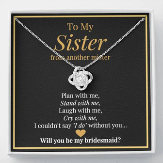 Bridesmaid Proposal Love Knot Necklace - Thegiftio UK