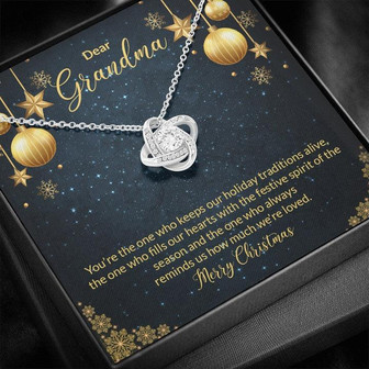 Christmas Gift For Grandma, Grandmother Necklace, Love Knot Necklace, Nana, Mama, Grandparents, Grandkids, For Her, For Women - Seseable