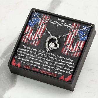 Gift To My Fire Wife From Firefighter Husband, Fire Wife Gift, From Fireman, Thin Red Line, Christmas Gift - Thegiftio