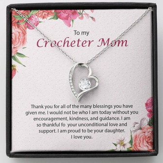 Crochet Mom Forever Love Necklace - Thegiftio UK
