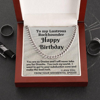 Cuban Link Chain Gift for Rockhounder Husband - Thegiftio UK