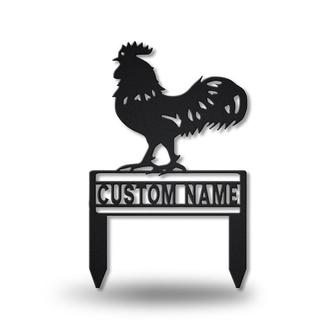 Personalized Chicken Farmer Monogram Metal Yard, Custom Name, Chicken Metal Sign, Chicken Lovers, Decoration For Farm, Custom Job Metal Sign | Seseable CA