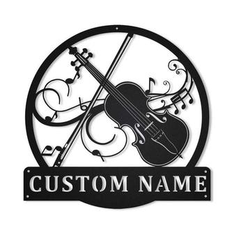 Personalized Violin Monogram Metal Sign, Custom Name, Custom Violin Monogram Sign, Musical Instrument Gift, Custom Music Metal Sign | Seseable CA
