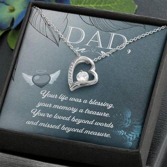 Dad - Your Life Was A Blessing - Forever Love Necklace - Thegiftio UK