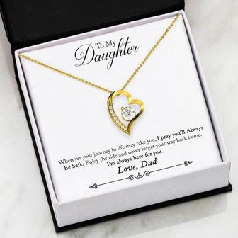 Dad To Daughter - Always Be Safe Forever Love Necklace - Thegiftio UK
