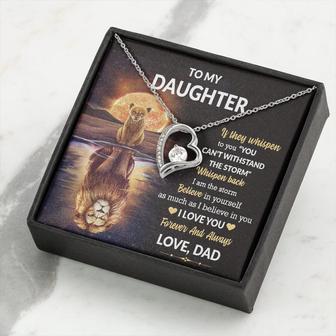 Gift For To My Daughter From Dad, Lion If They Whisper To You, Daughter Birthday Gift - Thegiftio