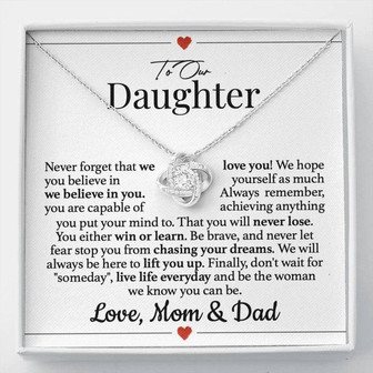 Daughter Chase Your Dreams Forever Love Necklace - Thegiftio UK