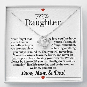 Daughter Live Life Forever Love Necklace - Thegiftio UK