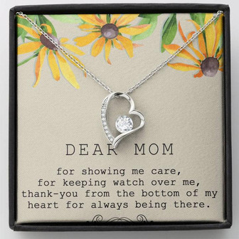 Dear Mom Forever Love Necklace Message Card - Thegiftio UK