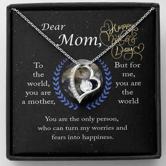 Dear Mom You Are The World Forever Love Necklace - Thegiftio UK