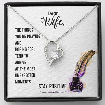 Dear Wife - The Things You're Praying And Hoping For - Forever Love Necklace - Thegiftio UK