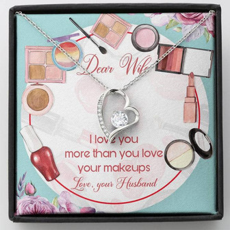 Dear Wife Forever Love Necklace Message Card - Thegiftio UK