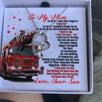 Firefighter's Mom- Forever Love Necklace - Thegiftio UK