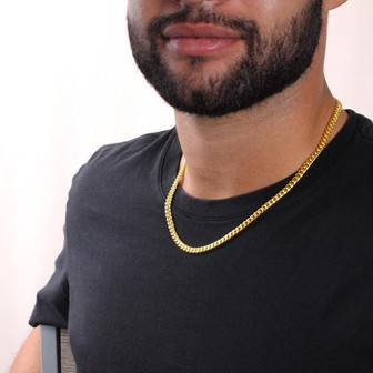 First Christmas Daddy Cuban Link Chain - Thegiftio UK