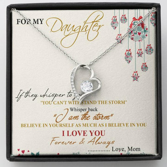 For My Daughter Forever Love Necklace Message Card - Thegiftio UK