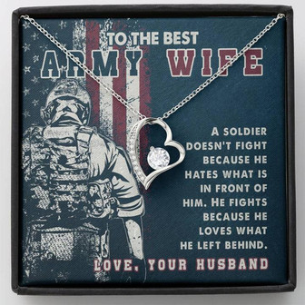 Forever Love Necklace - To The Best Army Wife - Thegiftio UK