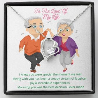 Forever Love Necklace Old Man Old Woman Grandma Grandpa Gift - Thegiftio UK