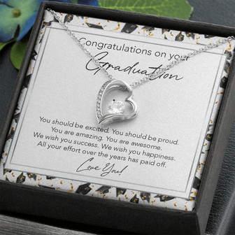 Forever Love Necklace, College Graduation Gift For Her, Phd Graduation Gift For Daughter, High School Graduation Gift For Best Friend, Doctorate - Thegiftio