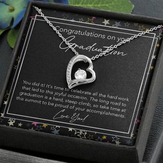 Forever Love Necklace, College Graduation Gift For Her, Phd Graduation Gift For Daughter, High School Graduation Gift For Best Friend, Doctorate - Thegiftio UK