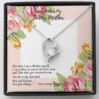 Forever Love Necklace, Daughter To Mom, Floral - Thegiftio UK