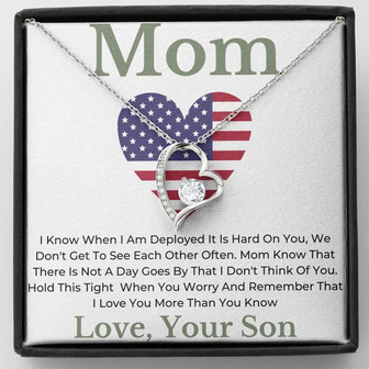 Forever Love Necklace For Mom From Son Military Deployment - Thegiftio UK