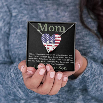 Forever Love Necklace For Mom From Son Military Deployment - Thegiftio UK
