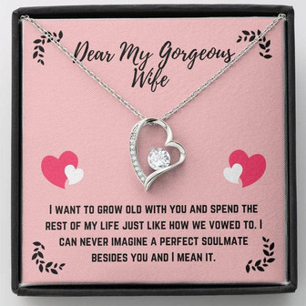 Forever Love Necklace For Wife - I Want To Grow Old With You - Thegiftio UK