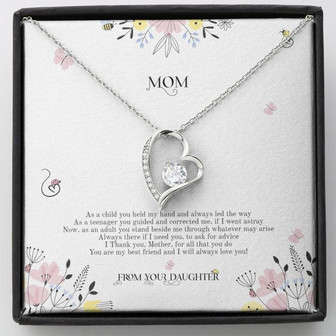 Forever Love Necklace Heart Pendant From Daughter - Thegiftio UK