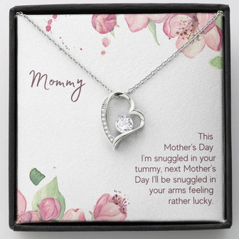 Forever Love Necklace | Mom-2-Be Message Card - Thegiftio UK