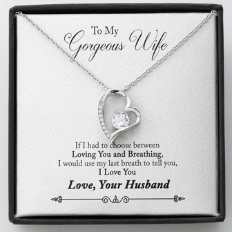 Forever Love Necklace To My Gorgeous Wife - Thegiftio UK