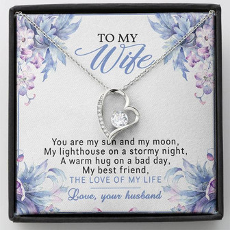 Forever Love Necklace To My Wife You Are My Sun And My Moon - Thegiftio
