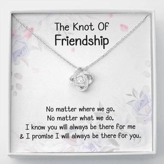 Friendship Love Knot Necklace Best Friend Gift, Best Friend Necklace, Jewelry For Friendship, Gift For Friend, Bff Birthday 4 | Seseable UK