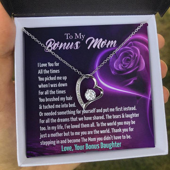 Gift For Bonus Mom - Forever Love Necklace - Thegiftio UK