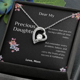 Gift For Daughter | From Mom | Faith For Facing Difficult Time | Forever Love Necklace - Thegiftio UK