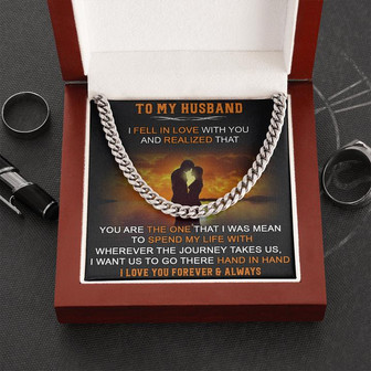 Gift For Husband - Fell In Love - Cuban Link - Thegiftio UK