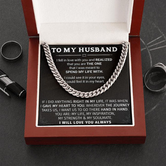 Gift For Husband - Hand In Hand - Cuban Link - Thegiftio UK