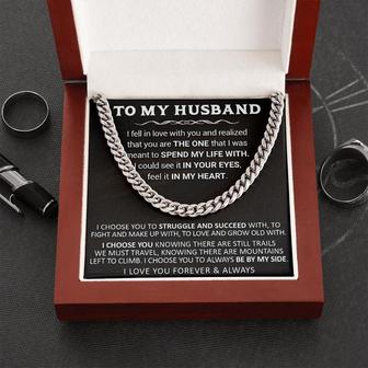 Gift For Husband - Love And Grow - Cuban Link - Thegiftio UK